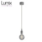 Suspension simple porte-douille et rosace silicone Gris Suspension simple porte-douille et rosace silicone Gris