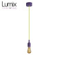 Suspension simple porte-douille et rosace silicone Violet Suspension simple porte-douille et rosace silicone Violet