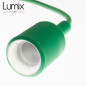 Suspension simple porte-douille et rosace silicone Vert Suspension simple porte-douille et rosace silicone Vert