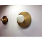 PRIVÉE PRO C1 : 2 Appliques disque doré 300 mm de diamètre avec douille E27 dorée