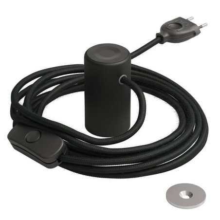 Lampe baladeuse Magnetico®-Plug 3 m de câble textile Noir