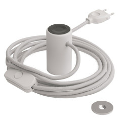Lampe baladeuse Magnetico®-Plug 3 m de câble textile Blanc