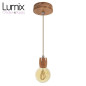 Suspension prestige porte-douille bombé et rosace bois chêne blanc - finitions métal au choix Suspension prestige porte-douille bombé et rosace bois chêne blanc - finitions métal au choix