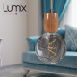 Suspension prestige porte-douille bombé et rosace bois chêne blanc - finitions métal au choix Suspension prestige porte-douille bombé et rosace bois chêne blanc - finitions métal au choix