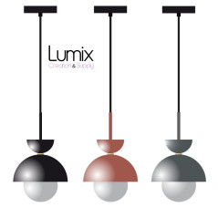 Luminaire en suspension dômes métal - Création sur commande
