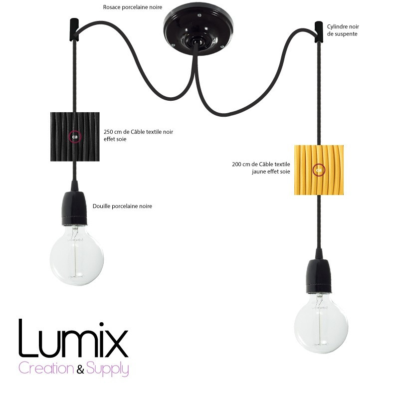 Privée PRO - Suspension porcelaine double - Douille E27 Privée PRO - Suspension porcelaine double - Douille E27