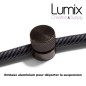 Lampe en suspension pour l'extérieur - Luminaire sur-mesure étanche IP65 - Porte-Douille silicone blanc à bague