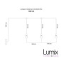 Guirlande fixe 6,5 mètres pour l'extérieur 3 lampes IP65 - Kit monté Guirlande fixe 6,5 mètres pour l'extérieur 3 lampes IP65 - Kit monté