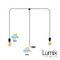 Guirlande mobile 7 mètres de câble - Luminaire pour l'extérieur 2 lampes IP65 - Kit monté