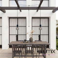 Guirlande mobile 7 mètres pour l'extérieur 2 lampes IP65 - Kit monté