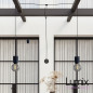 Guirlande fixe 7 mètres de câble au total - Luminaire pour l'extérieur 2 lampes IP65 - Kit monté