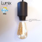 Guirlande fixe 7 mètres de câble au total - Luminaire pour l'extérieur 2 lampes IP65 - Kit monté