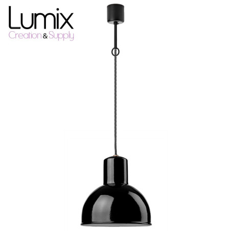 Suspension émaillée style industrielle 250 mm de diamètre - Gics réédition