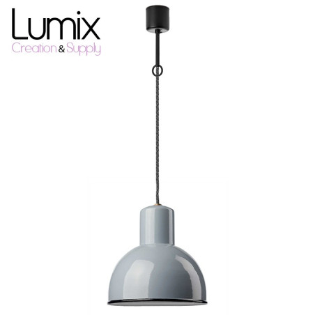 Suspension émaillée style industrielle 250 mm de diamètre - Gics réédition