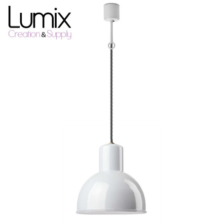 Suspension émaillée style industrielle 250 mm de diamètre - Gics réédition