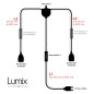 Lampe double à suspendre-1 ou 2 interrupteurs