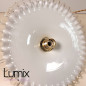 Suspension verre Opaline dentelée E14 - Verre souffé ancien année 1930 Suspension verre Opaline dentelée E14 - Verre souffé ancien année 1930