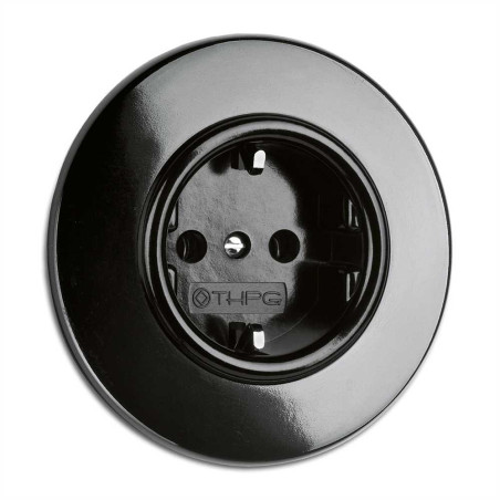 Plaque simple bakélite hors variateur, tv, rj45 teléphonie et enceintes