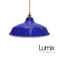 Suspension Bistrot métal Bleu extérieur et blanc émaillé intérieur - Code RAL au choix Suspension Bistrot métal Bleu extérieur et blanc émaillé intérieur - Code RAL au choix