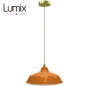 Suspension Bistrot métal Jaune/Orange extérieur et blanc émaillé intérieur - Code RAL au choix Suspension Bistrot métal Jaune/Orange extérieur et blanc émaillé intérieur - Code RAL au choix
