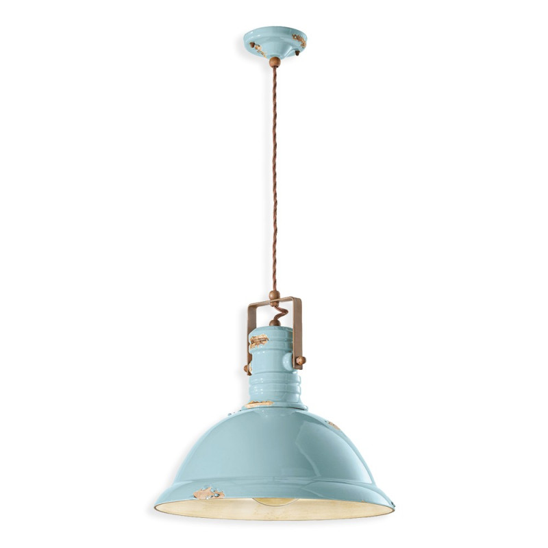 Suspension Rétro industrielle métal peinture style vintage - Diam 40 cm Suspension Rétro industrielle métal peinture style vintage - Diam 40 cm