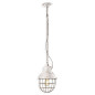 Suspension Rétro industrielle cage métal peinture style vintage - Diam 26 cm Suspension Rétro industrielle cage métal peinture style vintage - Diam 26 cm