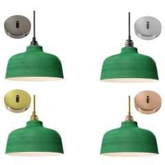Suspension COPPA forme cloche en céramique Vert feuille fait main
