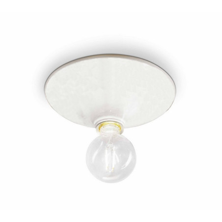 Plafonnier en céramique blanche