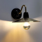 Applique laiton col de cygne et abat-jour coupole de 23 cm de diamètre Applique laiton col de cygne et abat-jour coupole de 23 cm de diamètre