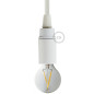 Douille E14 lisse en bakélite blanche Douille E14 lisse en bakélite blanche