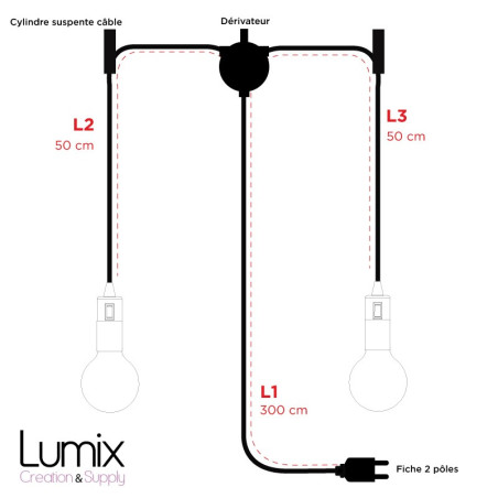 PRIVÉE : lampes à suspendre double fabrication sur-mesure