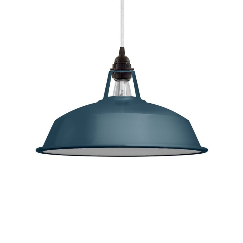 Suspension Harbour compléte diam 38 cm émaillé - Bleu pétrole