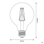 Ampoule LED en Porcelaine G95 7,2W E27 Dimmable 2700K-IRC95
