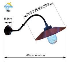 Dimensions Applique murale EOLE 2 