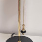 Lampe à poser ÉLISE1 noir et dorée laiton - douille E27 Lampe à poser ÉLISE1 noir et dorée laiton - douille E27