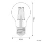Ampoule LED Transparente Goutte A60 4W 470Lm E27 2700K