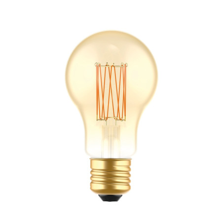 Ampoule Dorée LED Carbon Line Filament Cage Goutte A60 7W 640Lm E27 2700K Dimmable