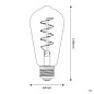 Ampoule LED Effet Porcelaine IRC 95 ST64 7W 640Lm E27 2700K Dimmable