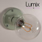 Lampe applique porcelaine de couleur Vert d'Eau Pastel - Douille E27 Lampe applique porcelaine de couleur Vert d'Eau Pastel - Douille E27