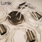 PRIVÉE : Suspension multiple Prestige couleur Inox satiné - 7 lampes