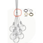 PRIVÉE : Suspension multiple Prestige couleur Inox satiné - 7 lampes