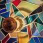 Applique murale verre Hélios série 2 vitrail Tiffany fait main Applique murale verre Hélios série 2 vitrail Tiffany fait main