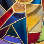 Applique murale verre Hélios série 2 vitrail Tiffany fait main Applique murale verre Hélios série 2 vitrail Tiffany fait main