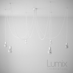 Exemple câble Ultra souple Blanc, finition métal blanc
