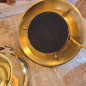 Paire de lampe à poser des années 1960-1970 base laiton et globe en verre