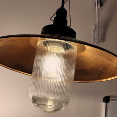 Suspension intérieur cuivre 350 mm et verrine au choix