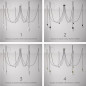 Suspension multiple OCTOPUS 7 Métal - Câble textile extra-souple NOIR coton Suspension multiple OCTOPUS 7 Métal - Câble textile extra-souple NOIR coton