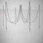 Suspension multiple OCTOPUS 7 Métal - Câble textile extra-souple NOIR coton Suspension multiple OCTOPUS 7 Métal - Câble textile extra-souple NOIR coton