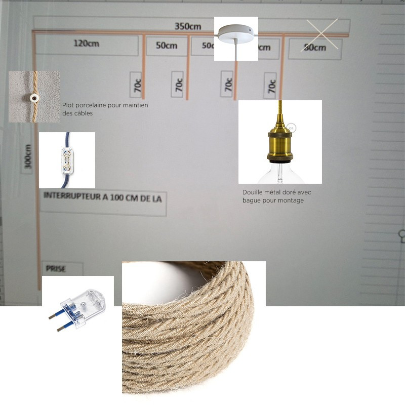 Creation sur-mesure Luminaire en Suspension multiple Creation sur-mesure Luminaire en Suspension multiple
