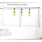 Suspension multiple extérieure Creation sur-mesure IP65 - 3 lampes - 5 m de câble souple Jute rond Suspension multiple extérieure Creation sur-mesure IP65 - 3 lampes - 5 m de câble souple Jute rond
